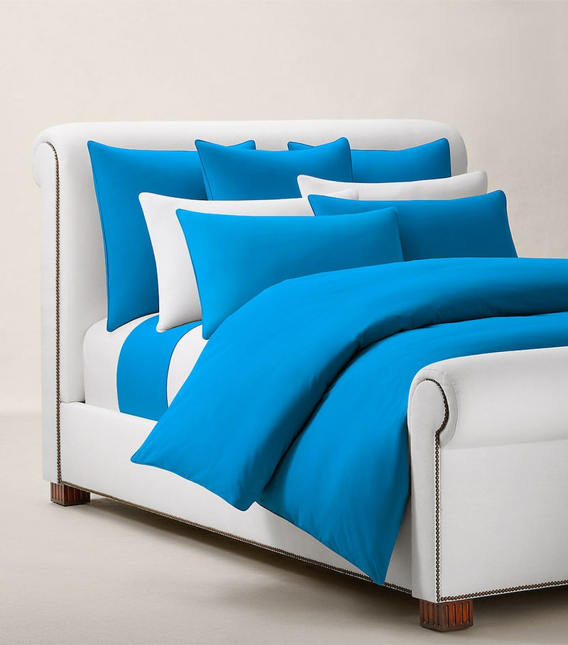 Ralph Lauren Home Cotton Polo Player Double Fitted Sheet 140cm x 200cm, imported from the UK