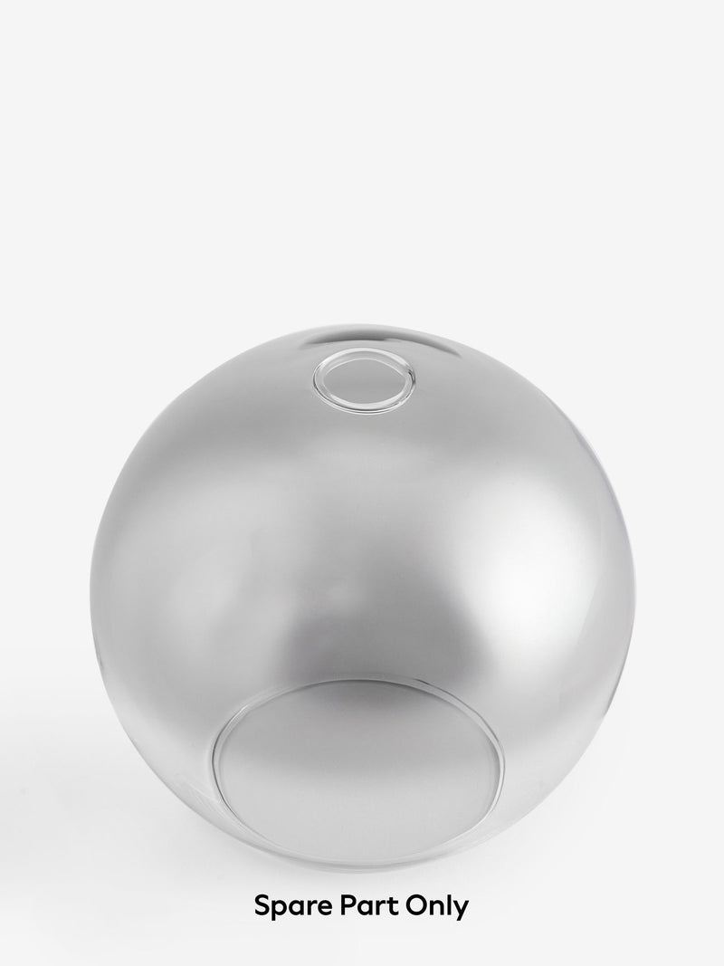Smoke grey glass lamp shade small for Elara D71744 (British brand)
