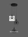 Smoke grey glass lamp shade small for Elara D71744 (British brand)