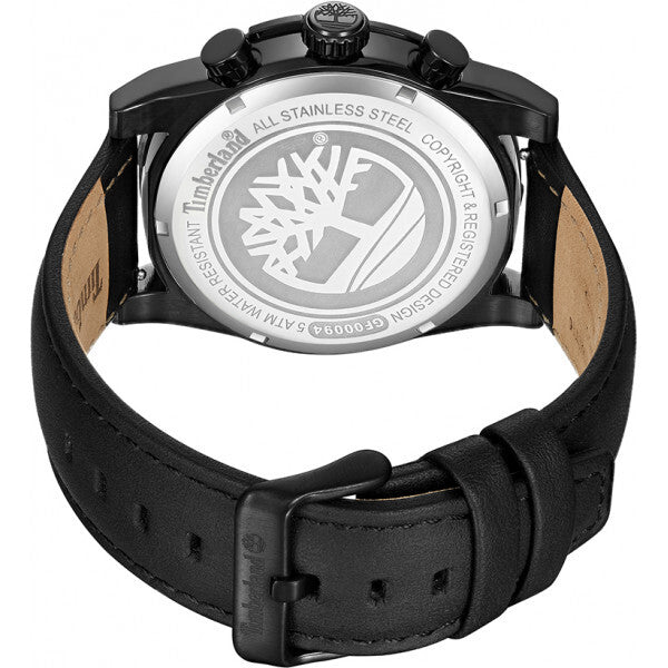 Timberland mens Sherbrook watch black leather strap (British brand)