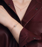 Boucheron Serpent Bohème rose gold necklace with pink quartz and diamond, UK version