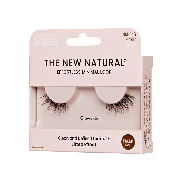 Kiss The New Natural Half Lash Strips 01, UK version kit