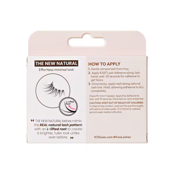 Kiss The New Natural Half Lash Strips 01, UK version kit