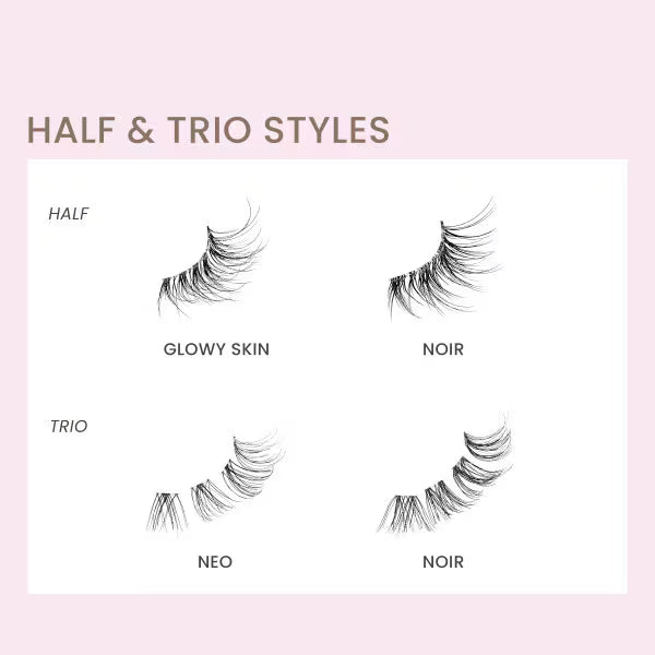 Kiss The New Natural Half Lash Strips 01, UK version kit