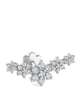 Harrods Maria Tash White Gold Five Flower Garland Diamond Threaded Stud Earring- Buy online at McGrocer