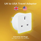 Masterplug UK to USA travel adaptor pack of 3 (British brand)