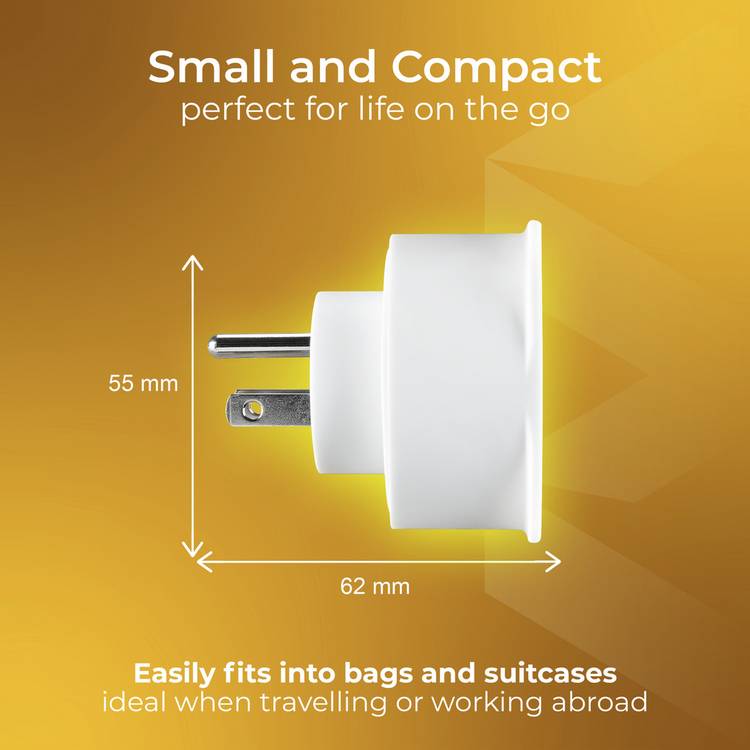 Masterplug UK to USA travel adaptor pack of 3 (British brand)