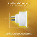 Masterplug UK to USA travel adaptor pack of 3 (British brand)