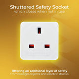 Masterplug UK to USA travel adaptor pack of 3 (British brand)
