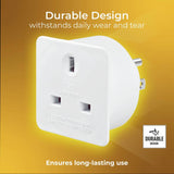 Masterplug UK to USA travel adaptor pack of 3 (British brand)