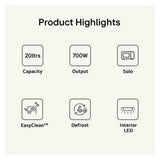 LG EasyClean 700W black microwave 20 litre, UK version