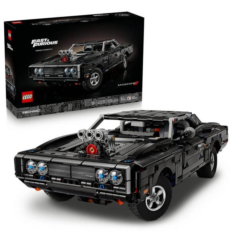 LEGO Technic Fast and Furious Dodge Charger R/T building set, imported from the UK