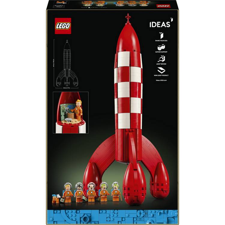 LEGO Ideas Tintin Moon Rocket model building kit (British brand)