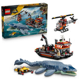 LEGO Jurassic World Mosasaurus Boat Attack set 703pc (British brand)