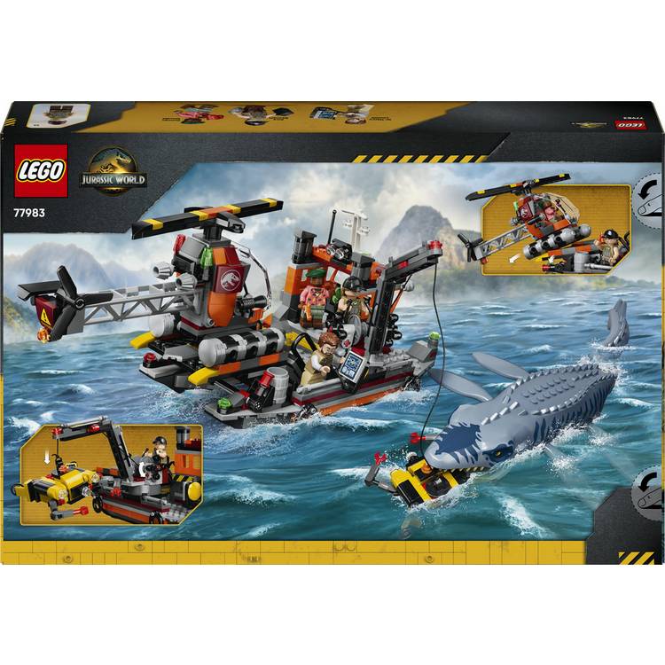 LEGO Jurassic World Mosasaurus Boat Attack set 703pc (British brand)