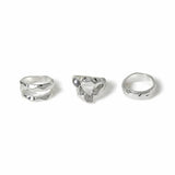 Freedom silver-tone molten ring pack medium (British brand)