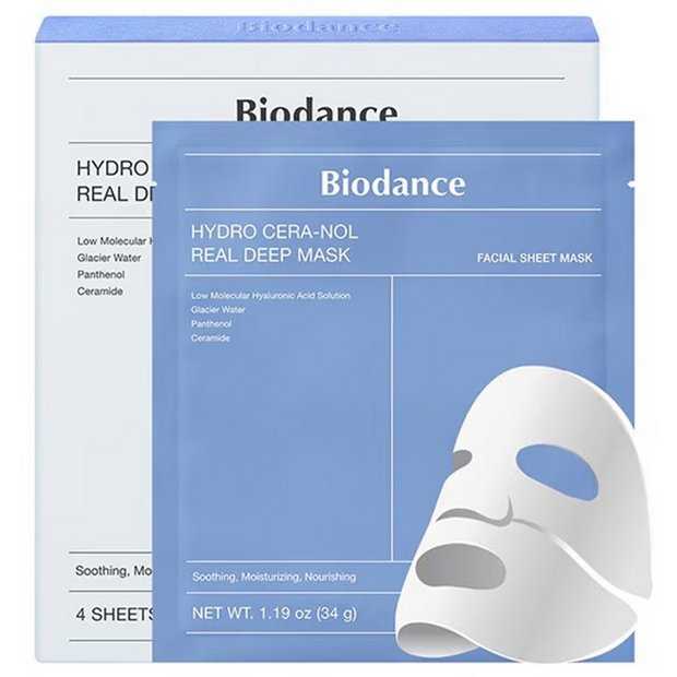 Biodance Hydro Cera Panthenol face mask 4 masks, UK version