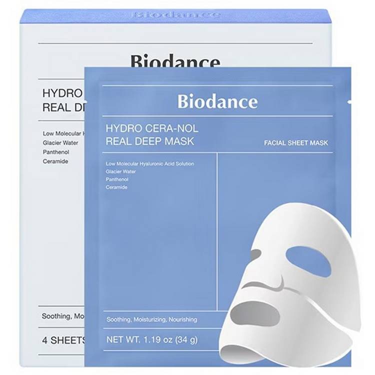 Biodance Hydro Cera Panthenol face mask 4 masks, UK version
