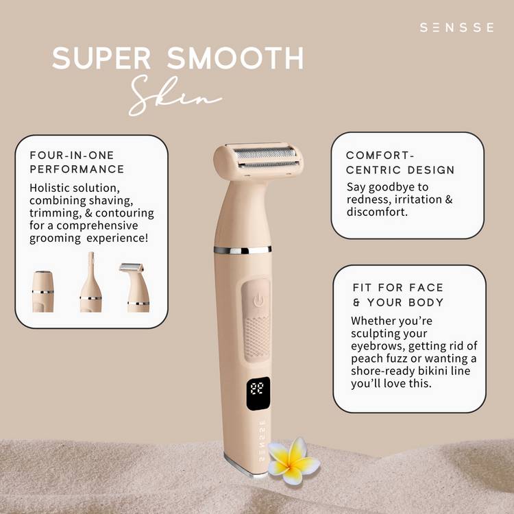 Sensse 4-in-1 waterproof grooming system trimmer and shaver, UK version