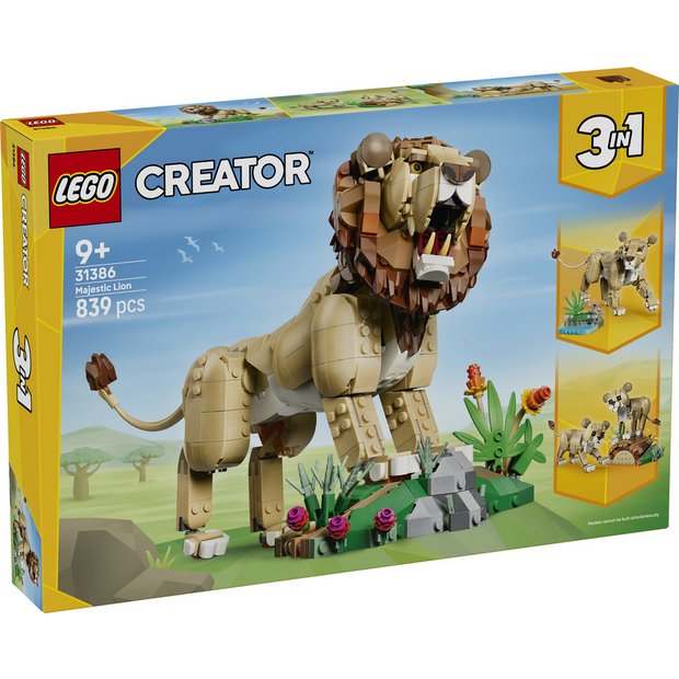 LEGO Creator Majestic Lion set 839 pieces, imported from the UK