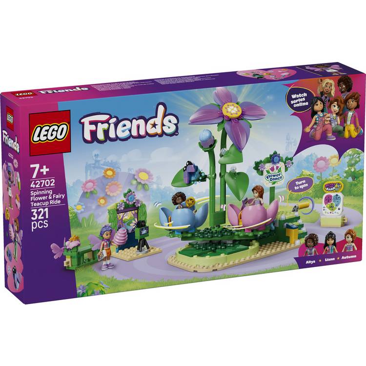 LEGO Friends Spinning Flower & Fairy Teacup Ride toy set, UK version