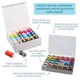 Trimits 36-spool polyester thread set assorted colours (British brand)