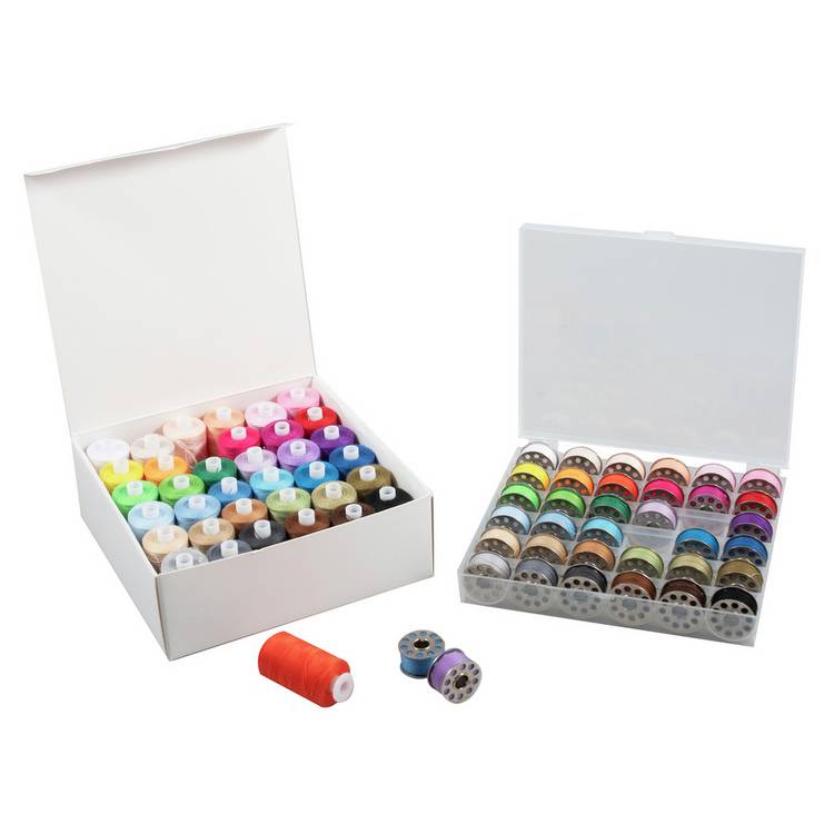 Trimits 36-spool polyester thread set assorted colours (British brand)