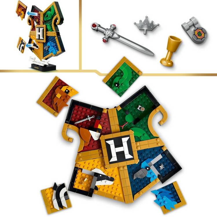 LEGO Harry Potter Hogwarts crest 3D wall art set - British product