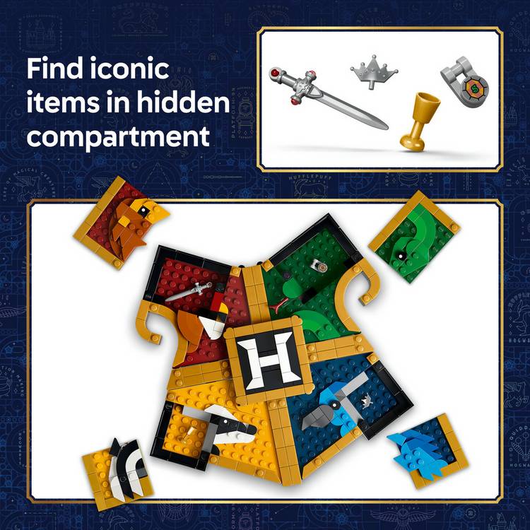 LEGO Harry Potter Hogwarts crest 3D wall art set - British product