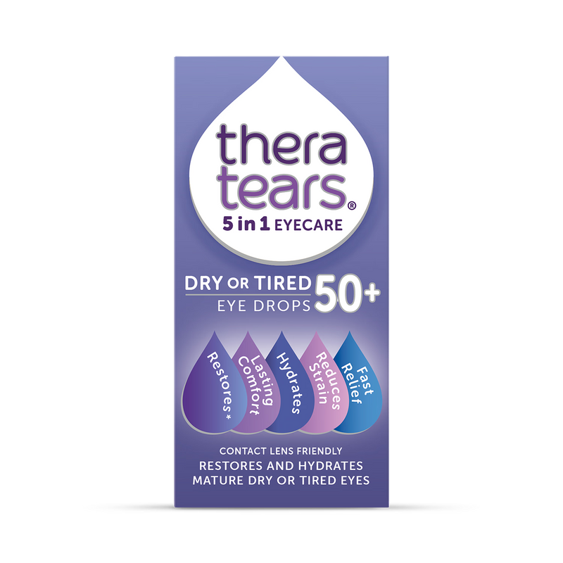 TheraTears 5-in-1 50+ dry or tired eye drops 10 ml, UK version