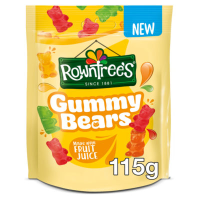 Rowntree's Gummy Bears fruit sweets 115g (British brand)