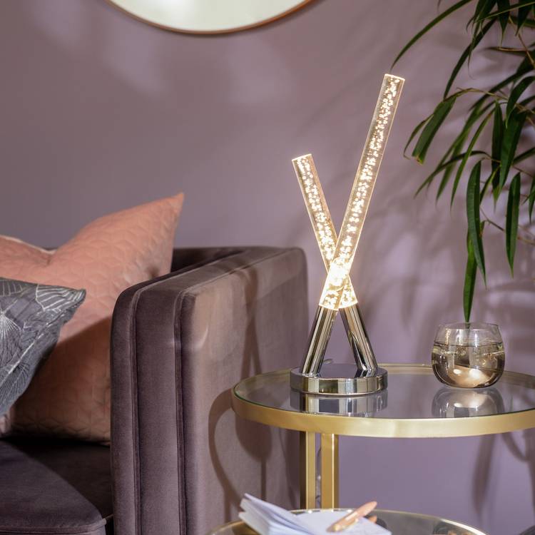 Argos Home bubble table lamp chrome (British brand)