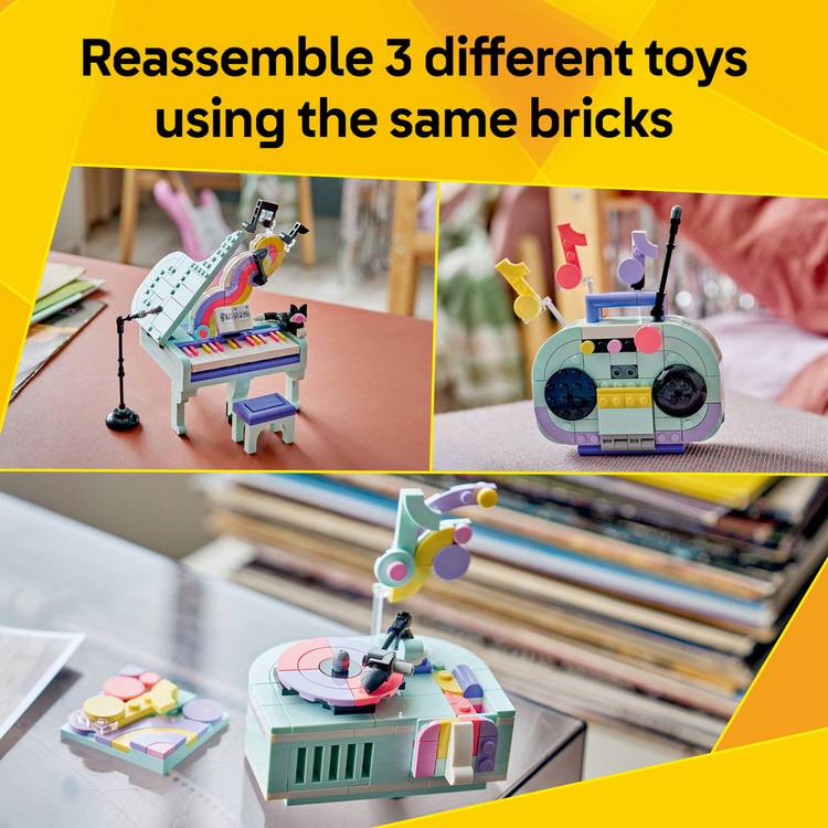LEGO Creator 3-in-1 Music Decor Piano with Cat building toy, UK version
