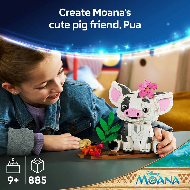 LEGO Disney Moana Pua building toy with 885 pieces (British brand)