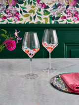 Next Clarke & Clarke Blush Pink Luco Tapered Wine Glasses Set of 2- Buy online at McGrocer