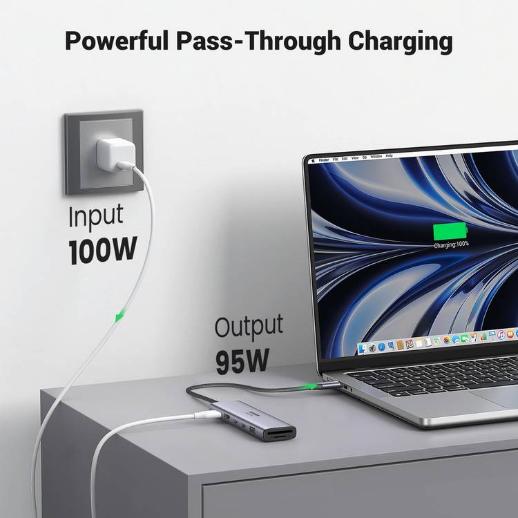 UGREEN 7-in-1 USB-C hub with HDMI and SD slot, UK version