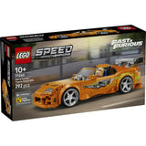 LEGO Fast & Furious Toyota Supra MK4 building set, imported from the UK