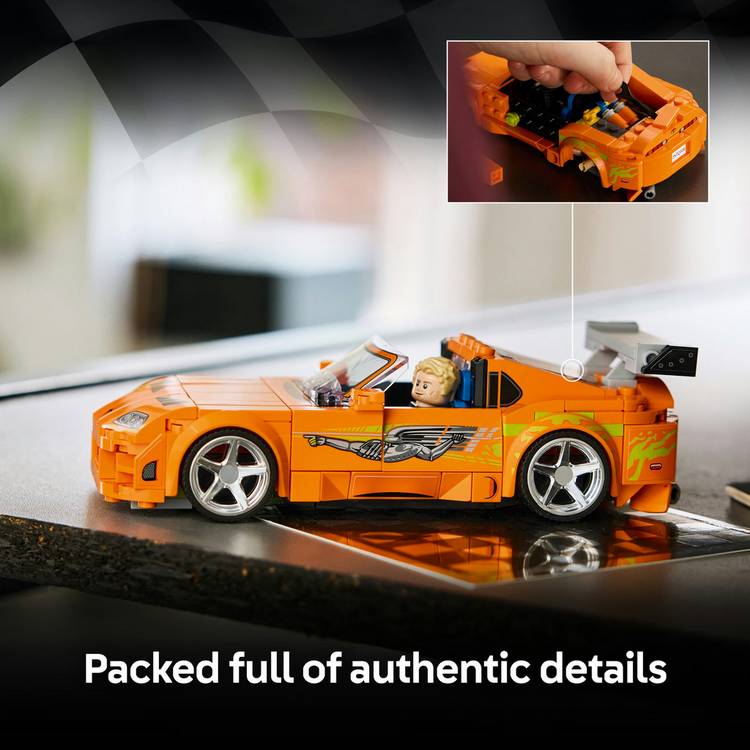LEGO Fast & Furious Toyota Supra MK4 building set, imported from the UK
