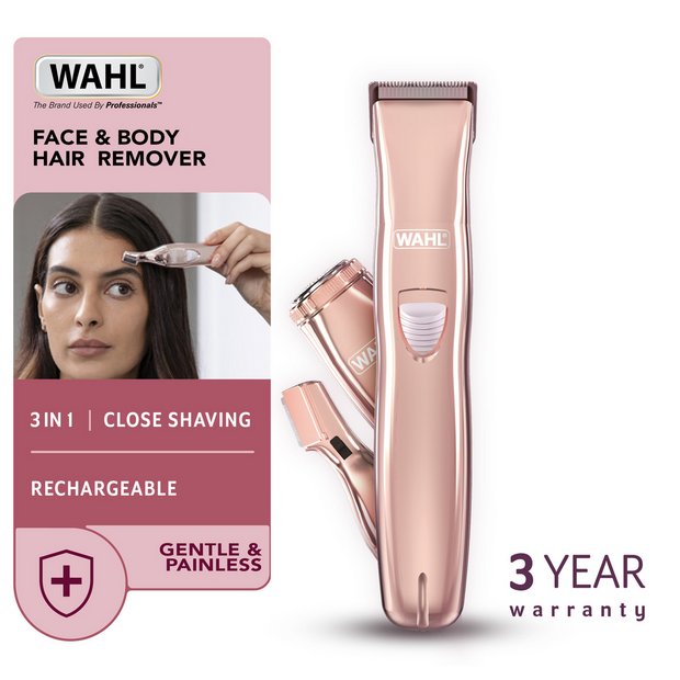 Wahl 3-in-1 rechargeable face and body trimmer, imported from the UK