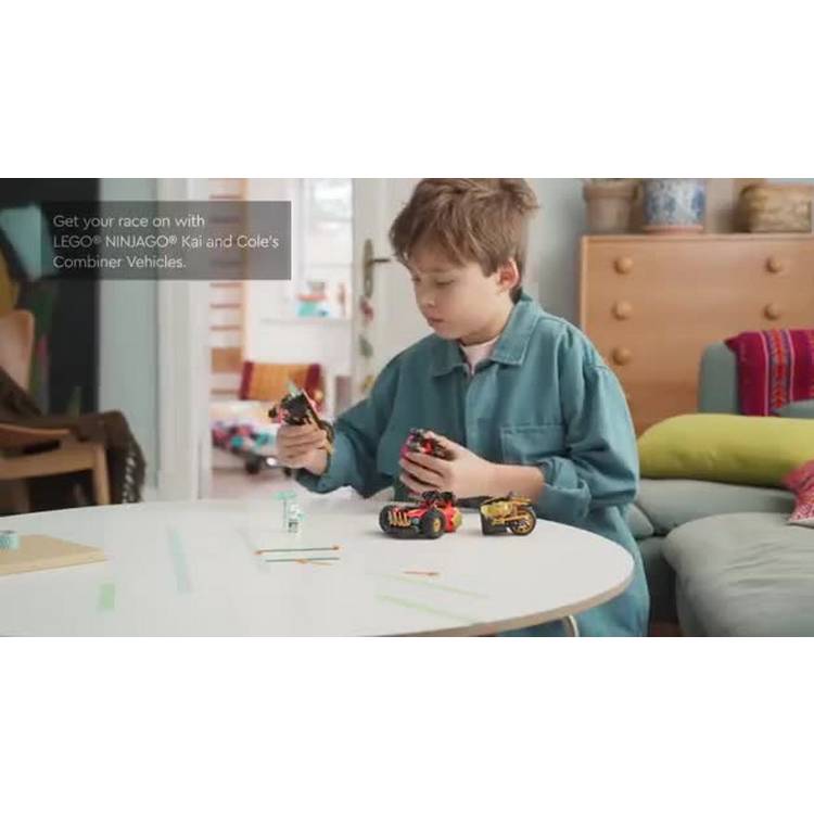 LEGO NINJAGO Kai and Cole combiner vehicles building set 394 pieces, imported from the UK