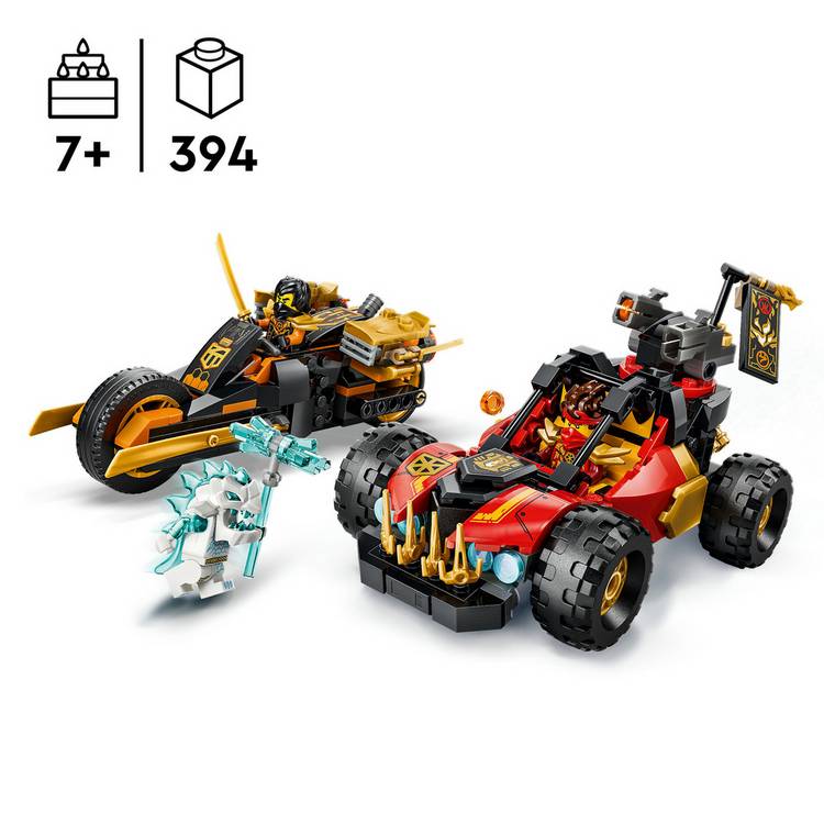 LEGO NINJAGO Kai and Cole combiner vehicles building set 394 pieces, imported from the UK