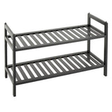 Argos Habitat Kitt Bamboo 2 Shelf Shoe Rack - Black- Buy online at McGrocer