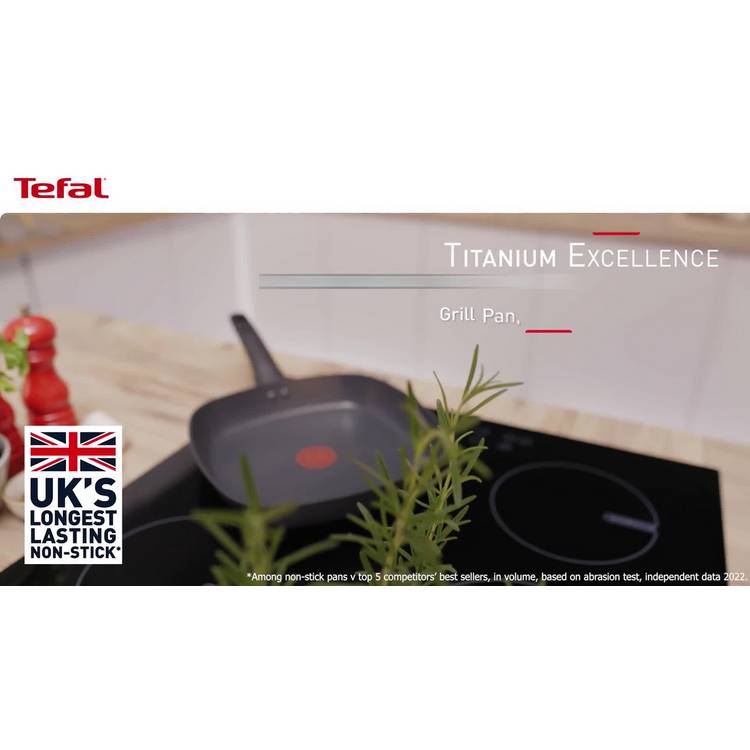Tefal Titanium Excellence grill pan 26cm - British product