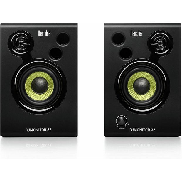Hercules DJMonitor 32 black active DJ speakers - British product
