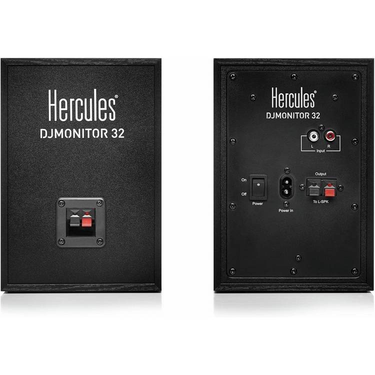 Hercules DJMonitor 32 black active DJ speakers - British product