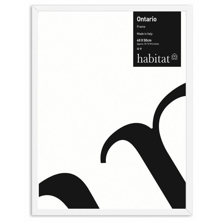 Habitat Ontario white wooden picture frame 40x50cm - British product
