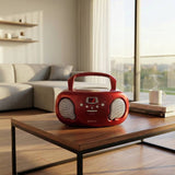 Groov-e Boombox portable CD player radio red - British product