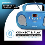 Groov-e Boombox portable CD player radio red - British product