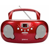 Groov-e Boombox portable CD player radio red - British product