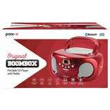 Groov-e Boombox portable CD player radio red - British product